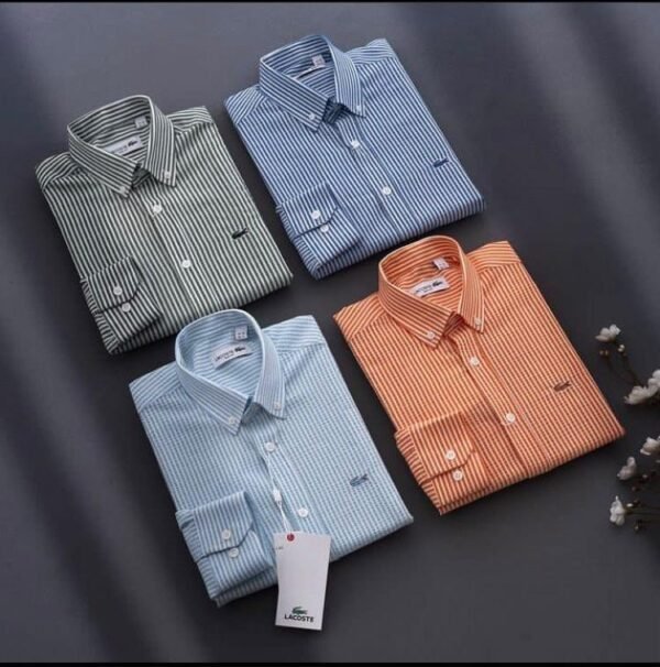lacoste shirt striped