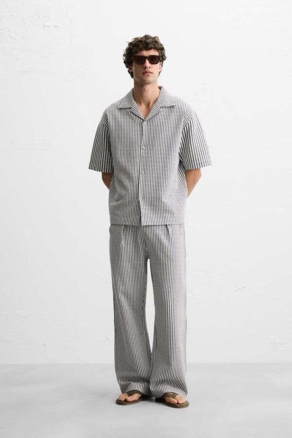 Chemise Zara Relaxed Fit Seersuc Ker