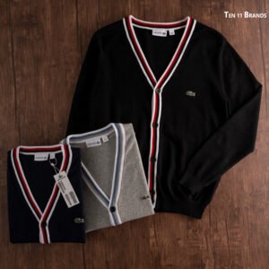 Lacoste button-up sweater