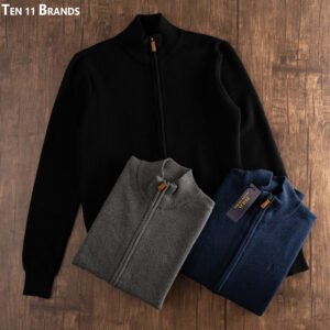 Full zip polo pullover